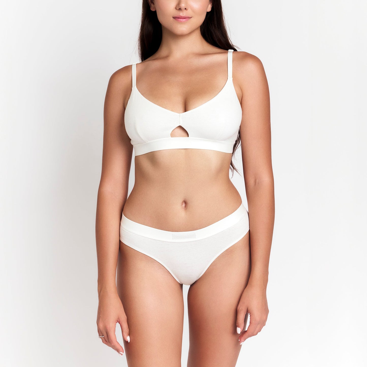 Keyhole Bra - White