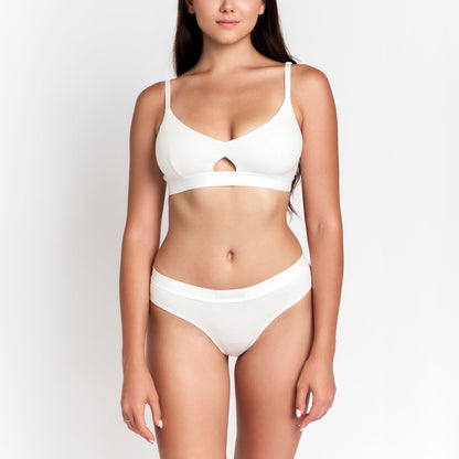 Keyhole Bra - White