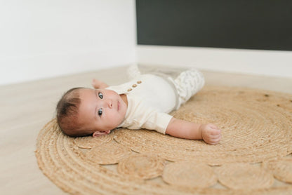 Organic Henley Short Sleeve Bodysuit