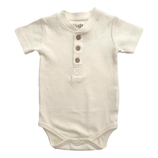 Organic Henley Short Sleeve Bodysuit
