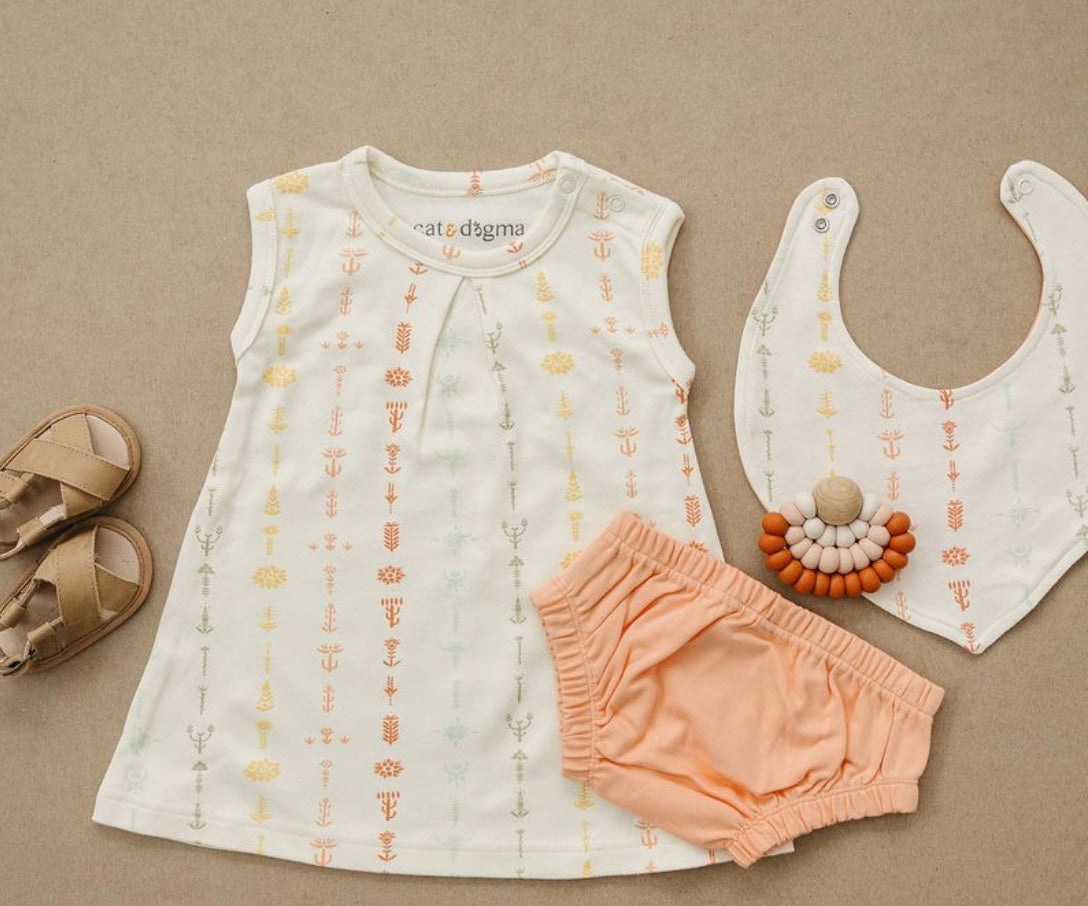 Organic Baby Dress w/ Bloomers - Boho Floral