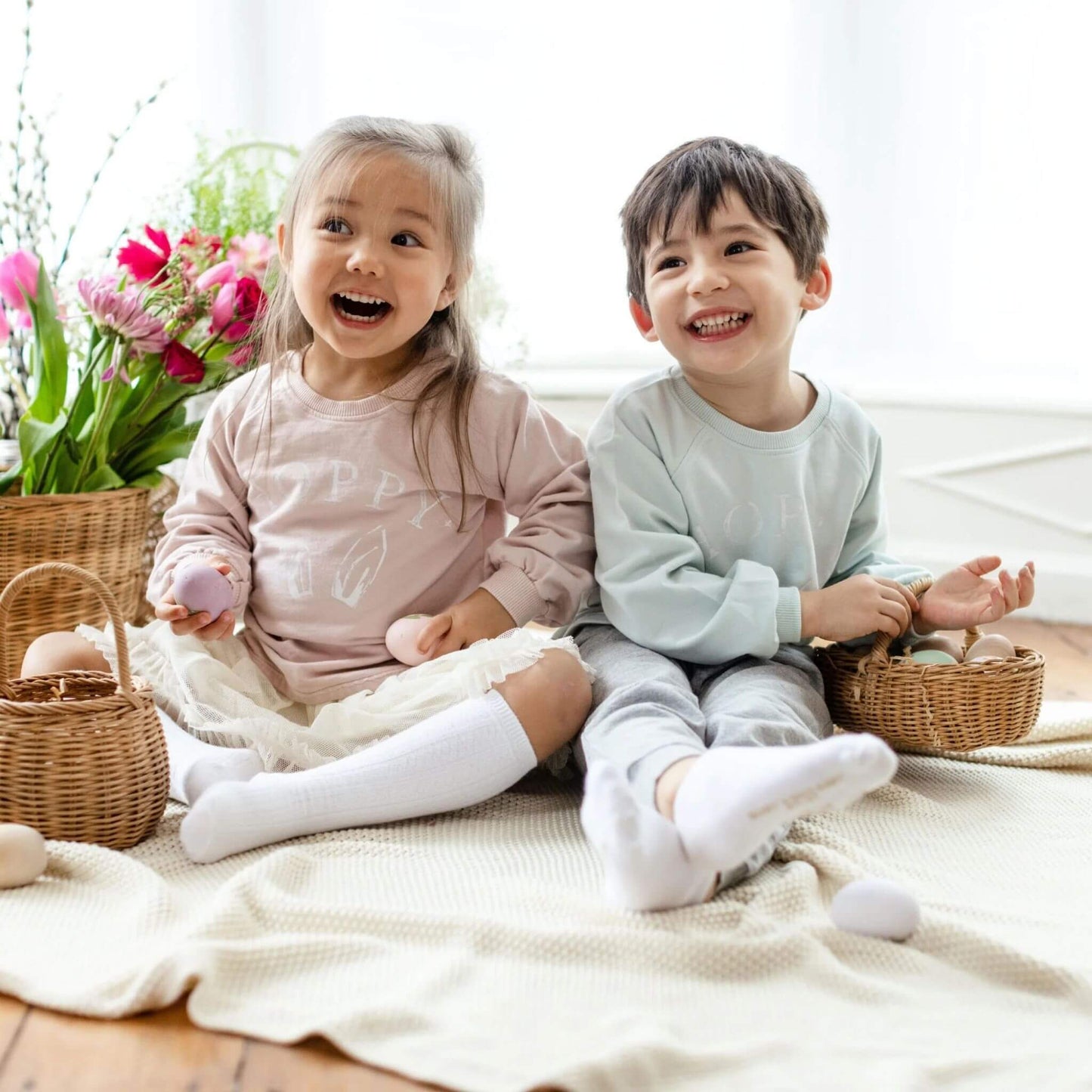 Hoppy Blue Organic Baby & Toddler Sweatshirt