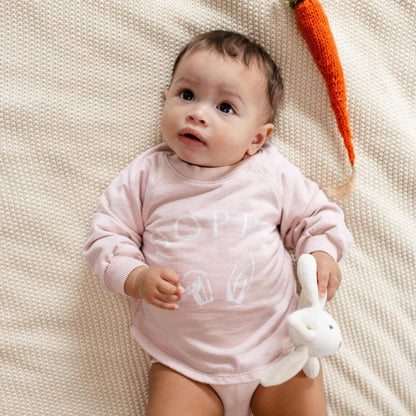 Hoppy Pink Organic Baby & Toddler Sweatshirt