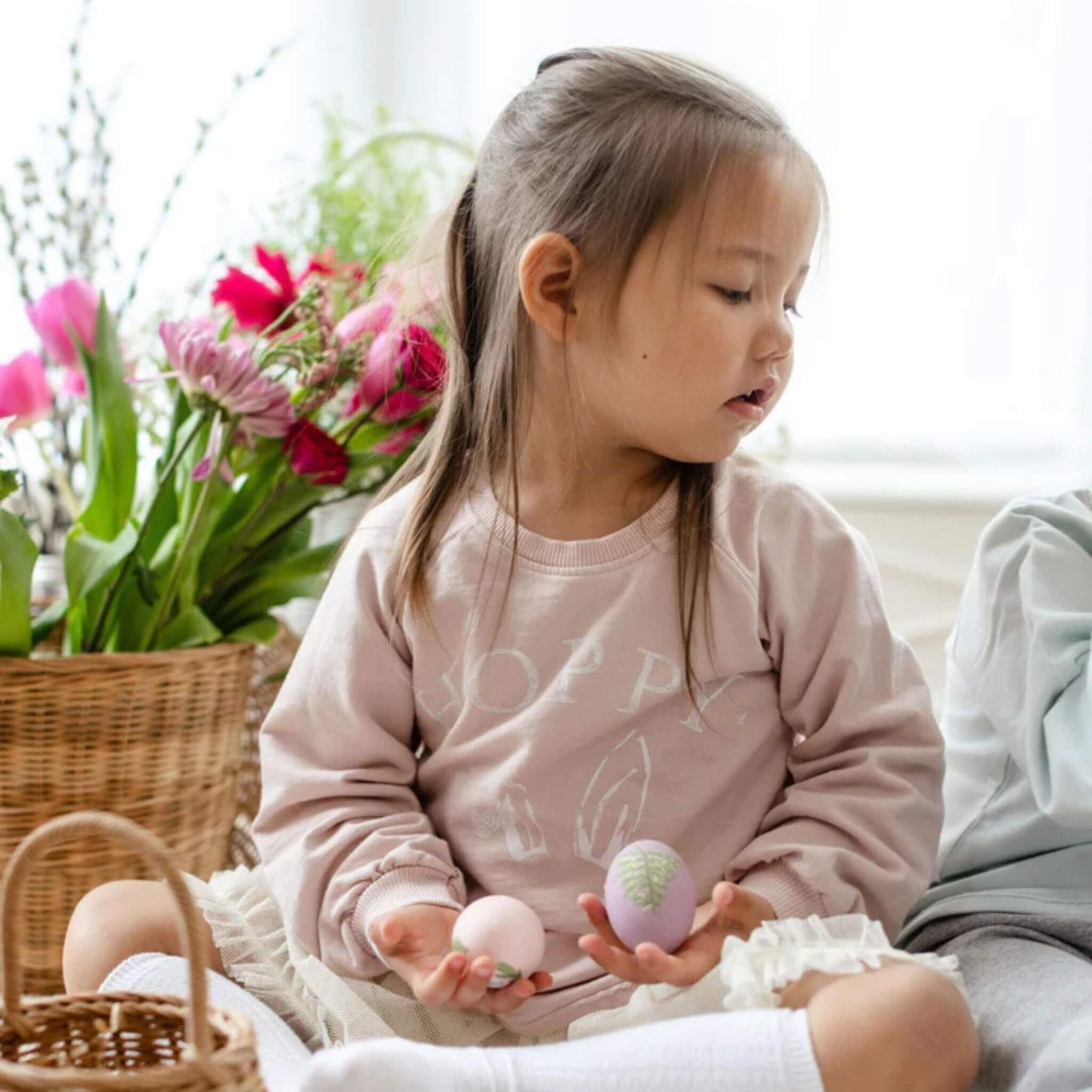 Hoppy Pink Organic Baby & Toddler Sweatshirt