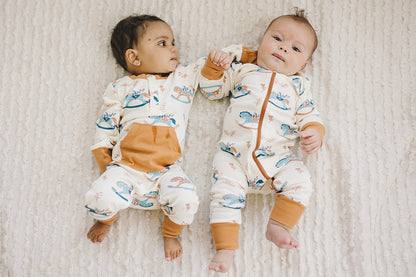 Organic Baby Romper - Rocking Horse