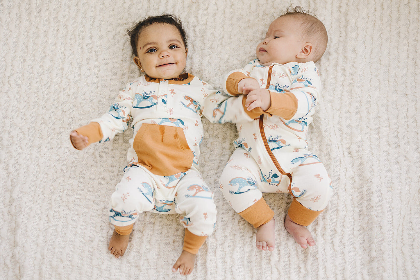 Organic Baby Romper - Rocking Horse