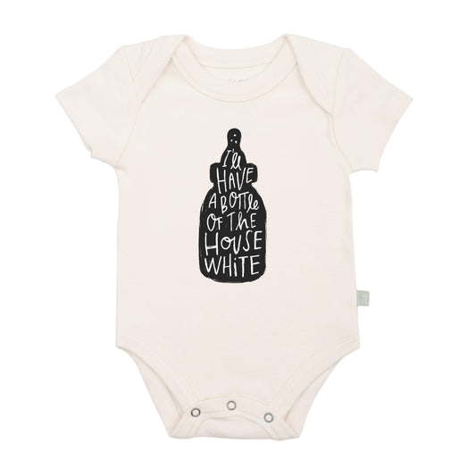 Organic Baby Graphic Bodysuit - House White
