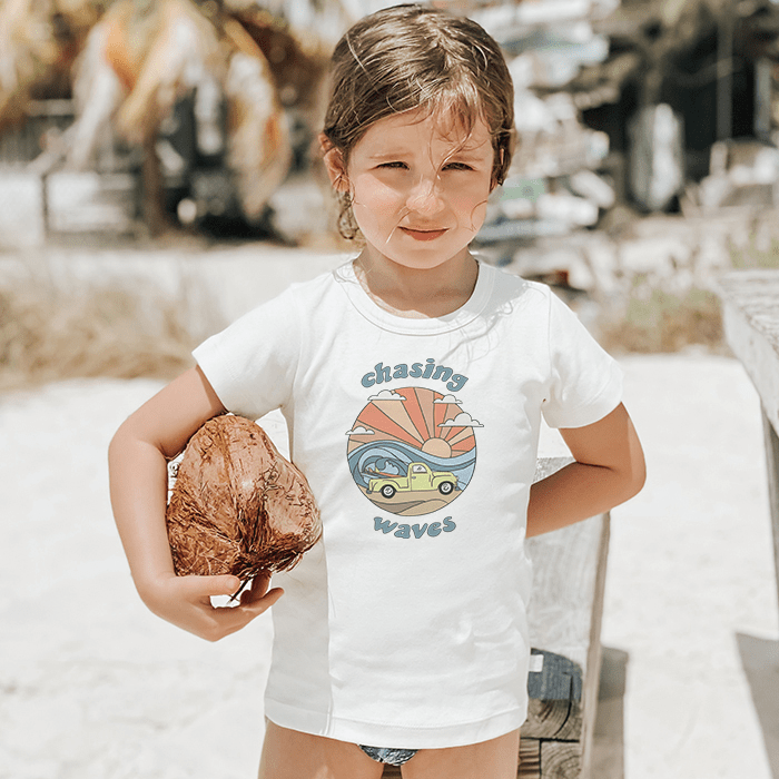 Organic Toddler Graphic Tee - Chasing Waves
