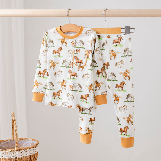 Saddle Up Organic Cotton Kids Pajamas