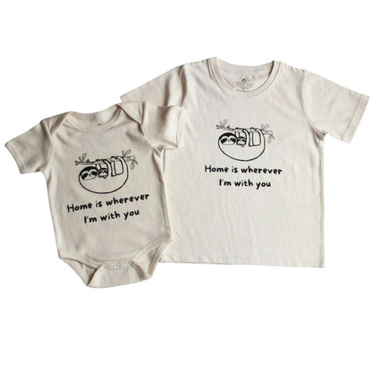Organic Baby Graphic Bodysuit - Home is Wherever I'm With You