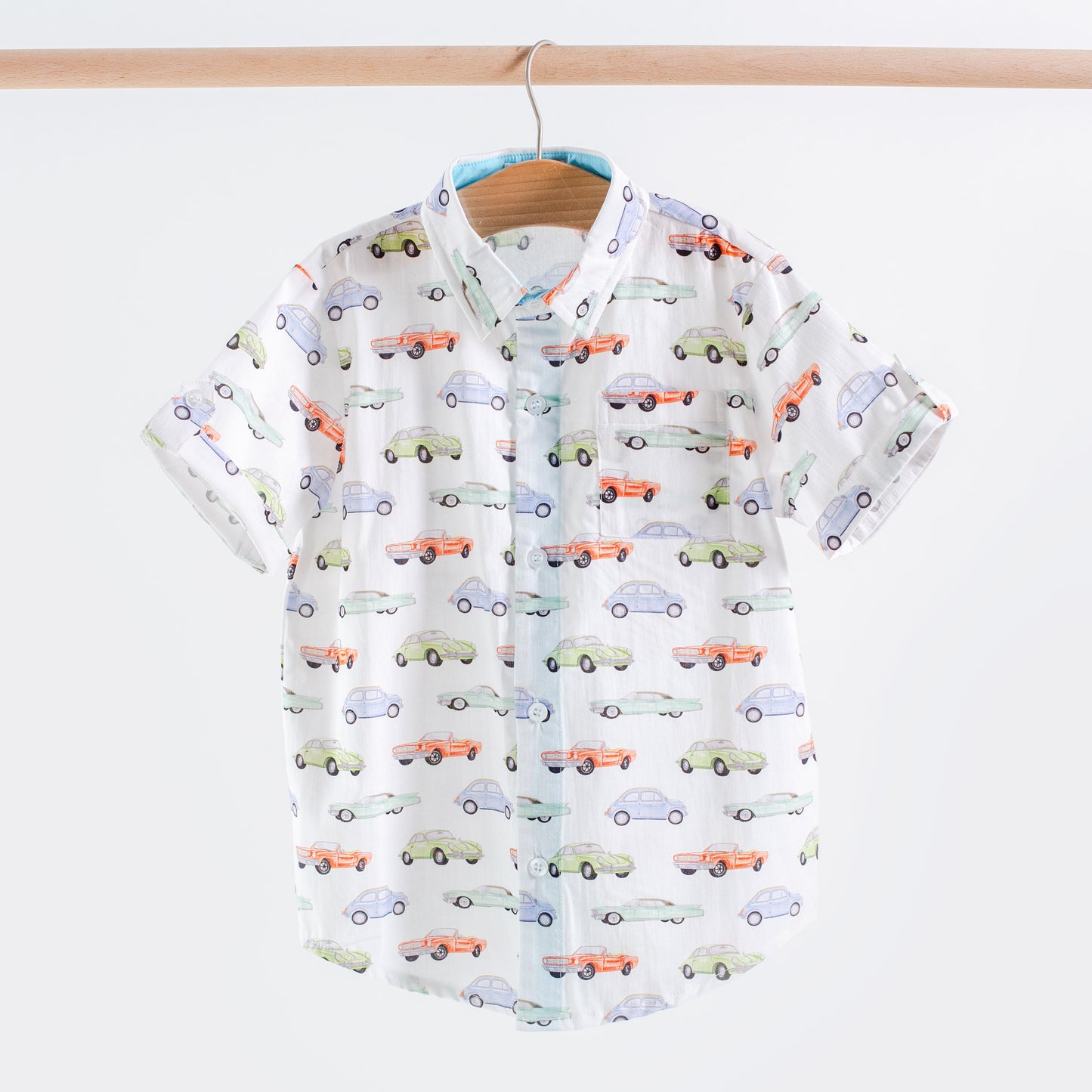 Boys Vintage Road Trip Short Sleeve Collared Shirt