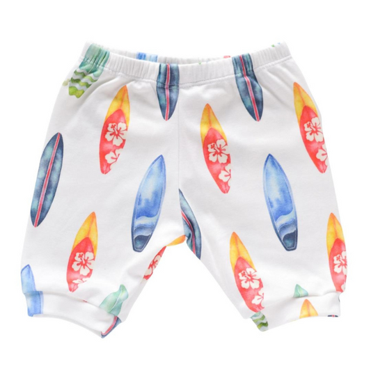 Organic Toddler Shorts - Surf Boards