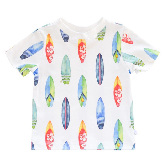 Organic Toddler Tee Shirt - Surf Boards