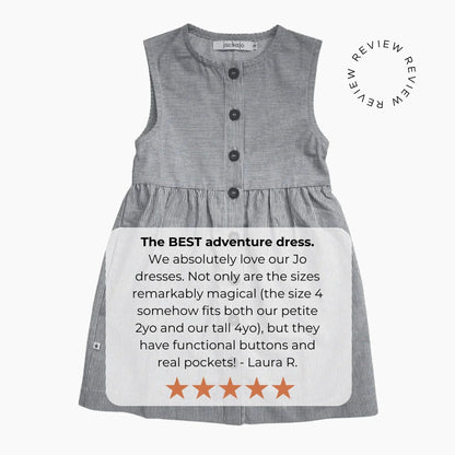 Organic Girls Jo Dress - Engineer Stripe