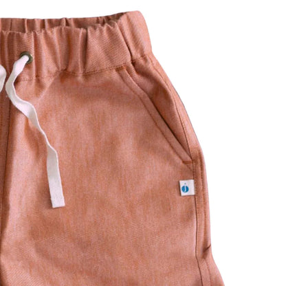 Organic Kids Jules Shorts - Orange Chambray