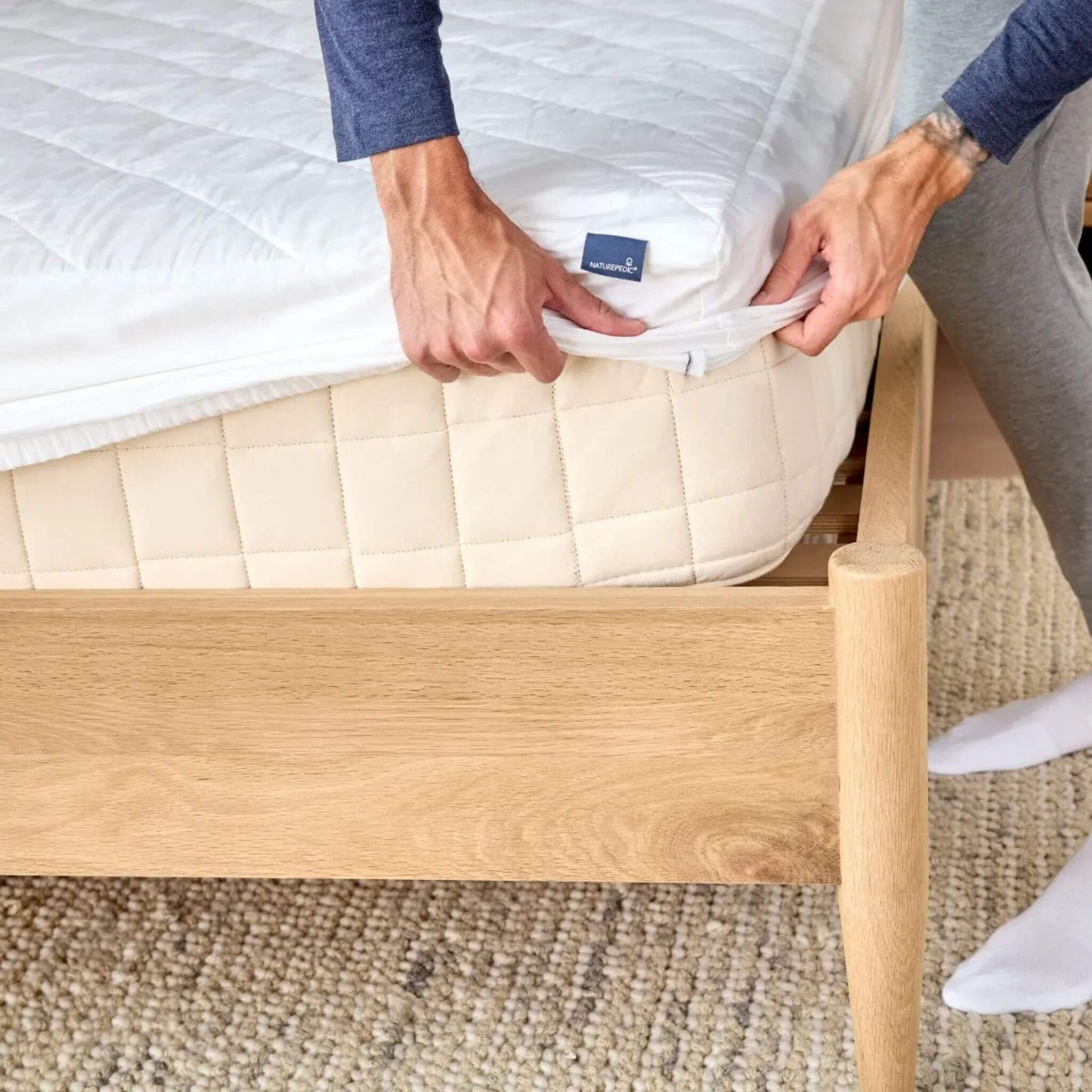 Kids Organic Quilted Mattress Protector Pad - Waterproof
