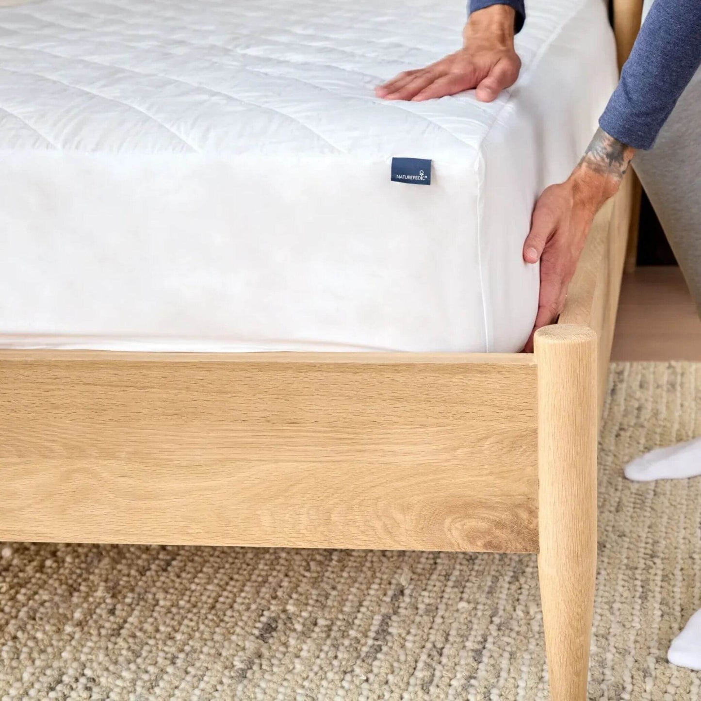 Kids Organic Quilted Mattress Protector Pad - Waterproof