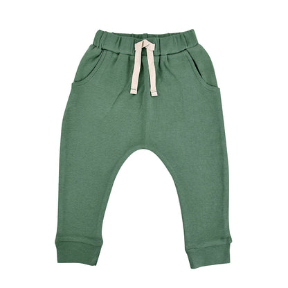 Organic Toddler Lounge Pants - Basil Green