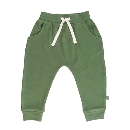 Organic Toddler Lounge Pants - Basil Green
