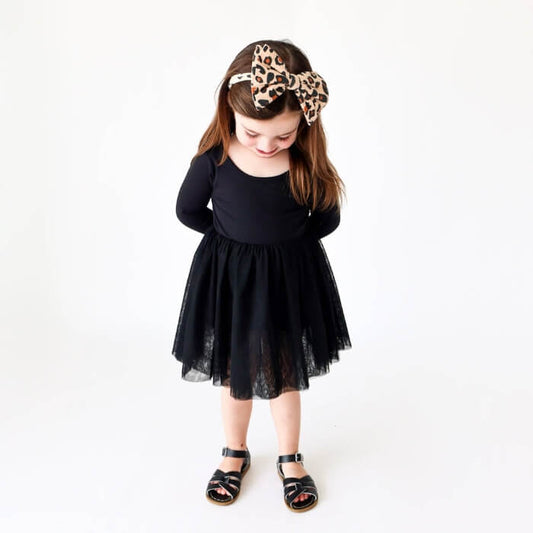 Organic Toddler Tulle Dress - Jet Black