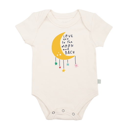 Organic Baby Graphic Bodysuit - Moon and Back