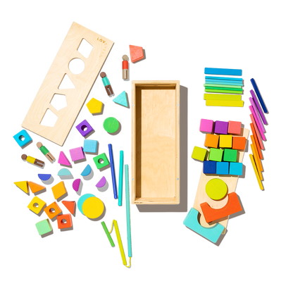 The Block Set - 70-Piece Building Activities for Toddlers & Kids
