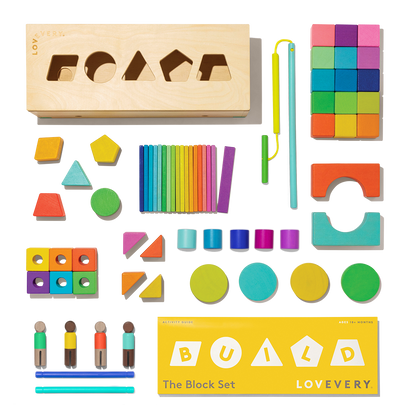 The Block Set - 70-Piece Building Activities for Toddlers & Kids