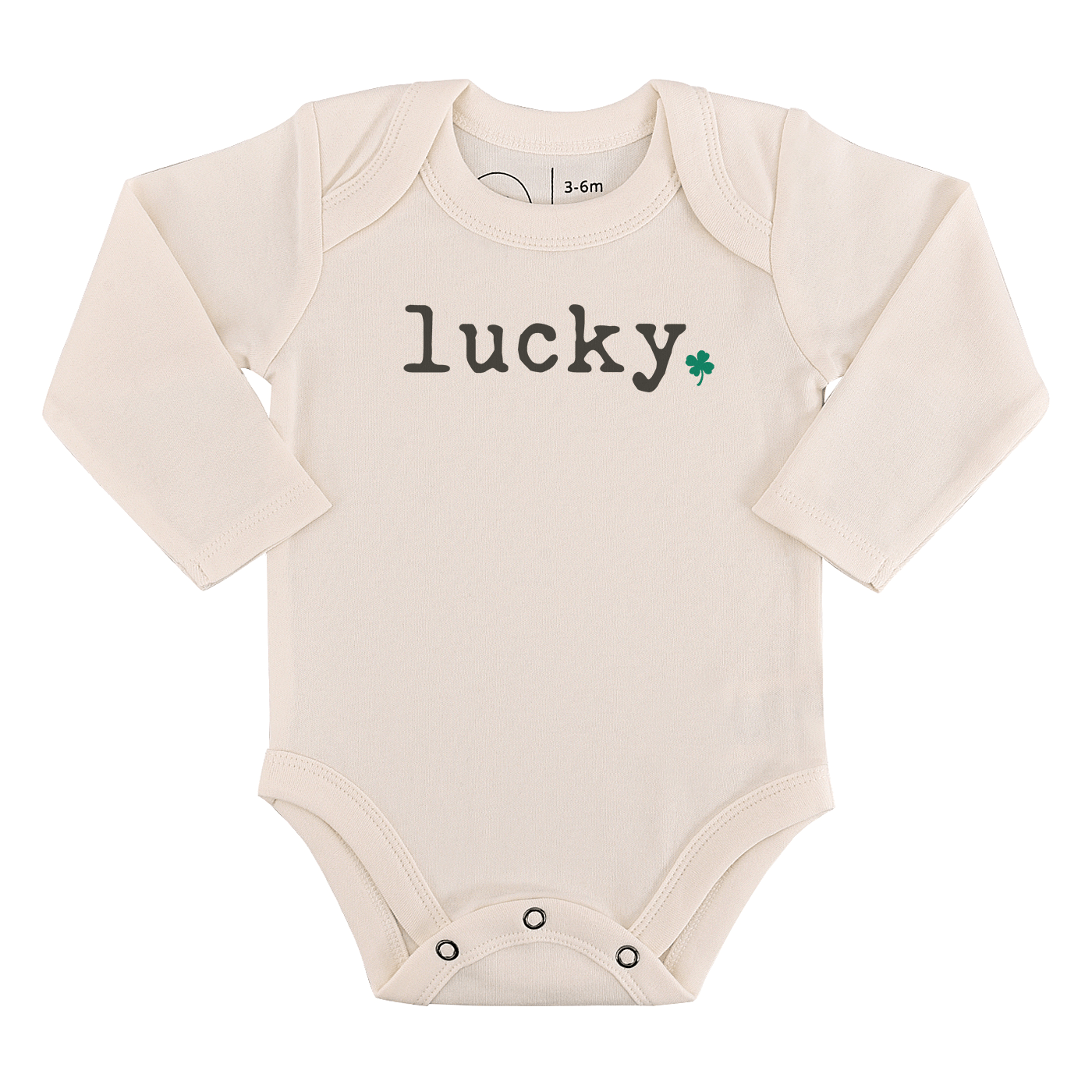 Organic Baby Long Sleeve Graphic Bodysuit - Lucky