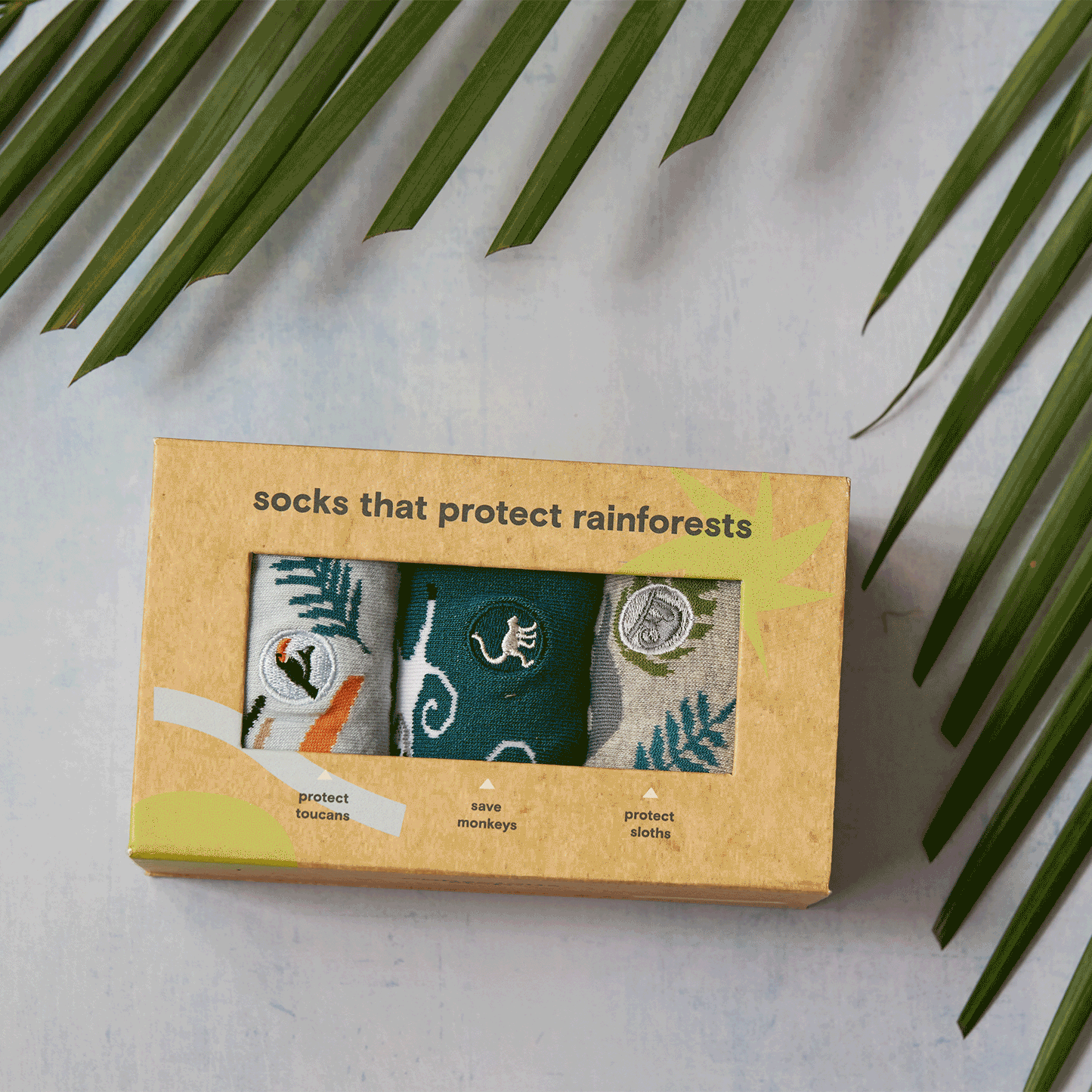 Protect Rainforests Adult Socks Gift Box