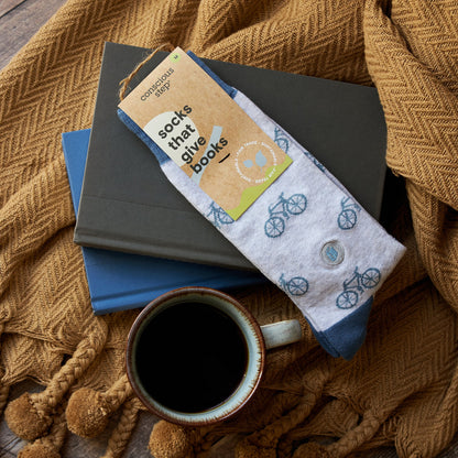 Adult Socks that Give Books