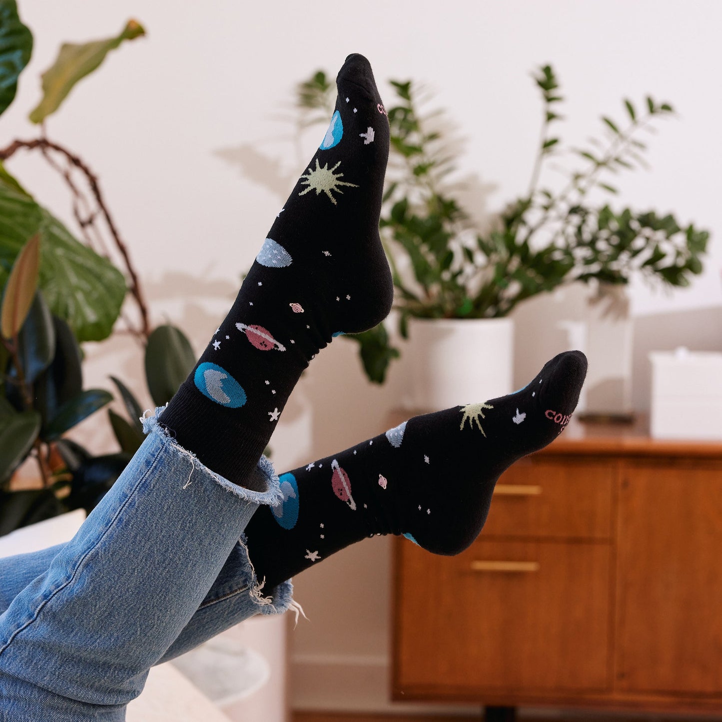 Adult Socks that Support Space Exploration