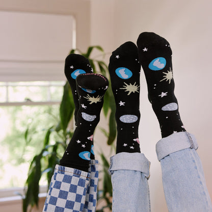 Adult Socks that Support Space Exploration