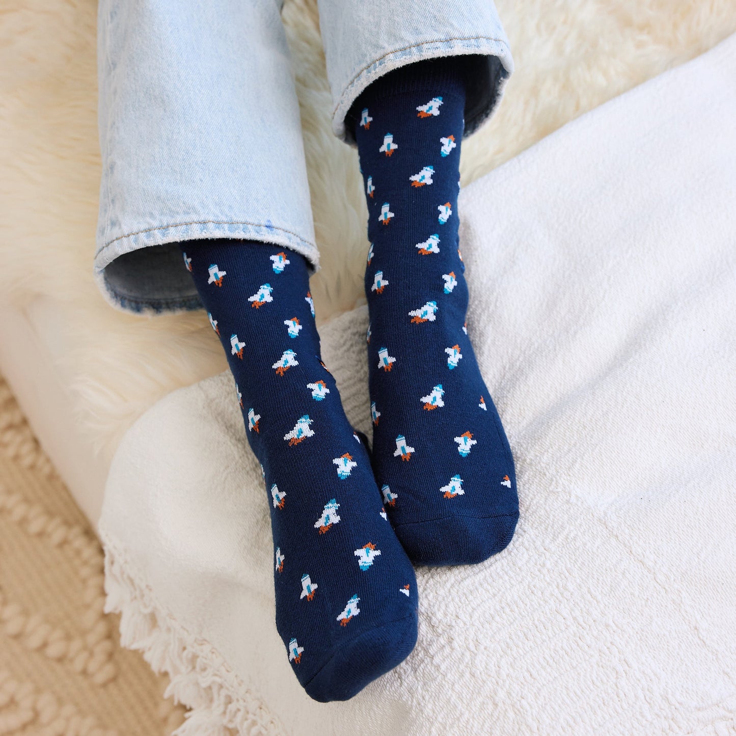 Adult Socks that Support Space Exploration