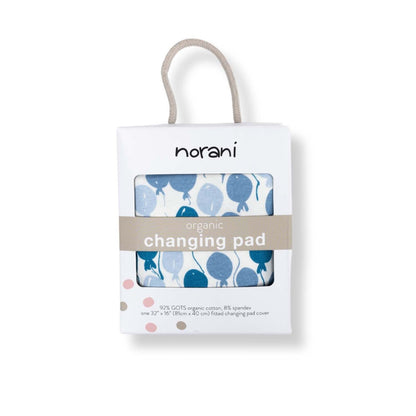 Organic Changing Pad Cover - Blue Balloons