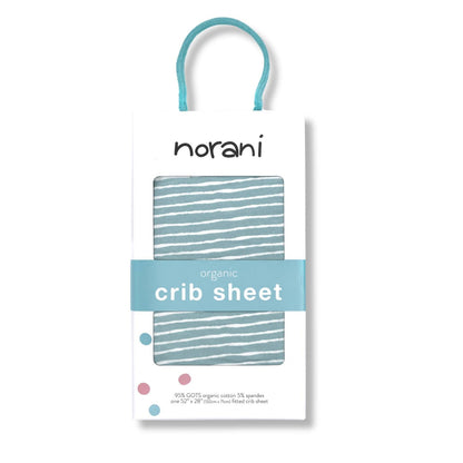 Organic Crib Sheet - Green Stripes