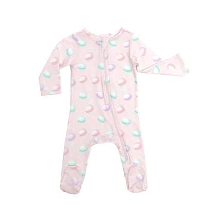Organic Footed Baby Sleeper - Macarons