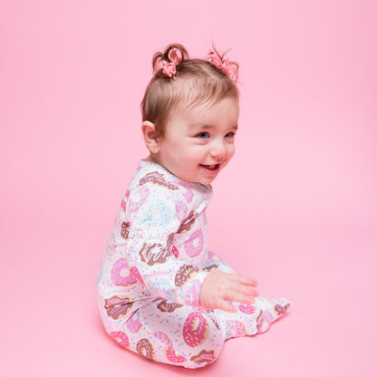 Organic Footed Baby Sleeper - Donuts