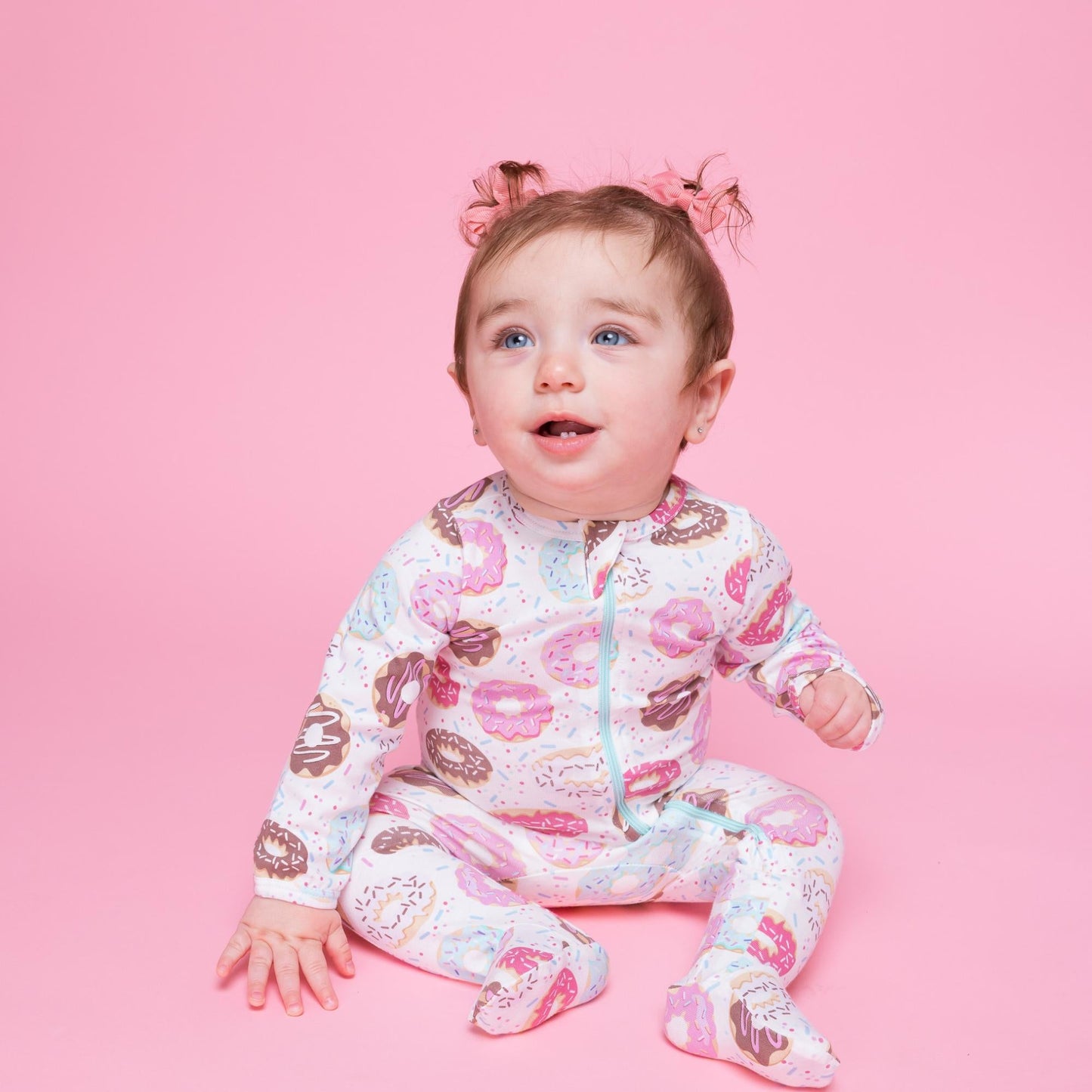 Organic Footed Baby Sleeper - Donuts