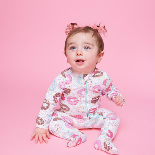 Organic Footed Baby Sleeper - Donuts