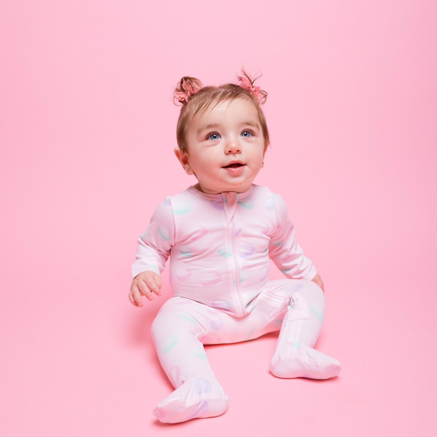 Organic Footed Baby Sleeper - Macarons