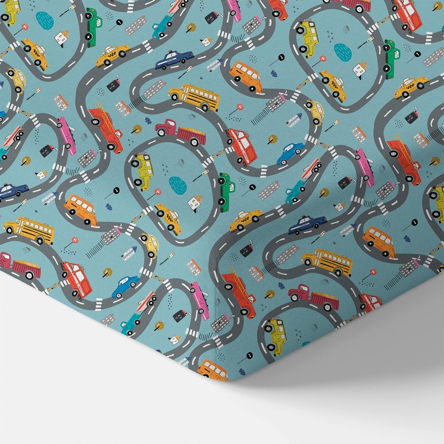 Organic Crib Sheet - Cars