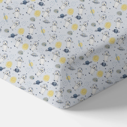 Organic Crib Sheet - Space Bears