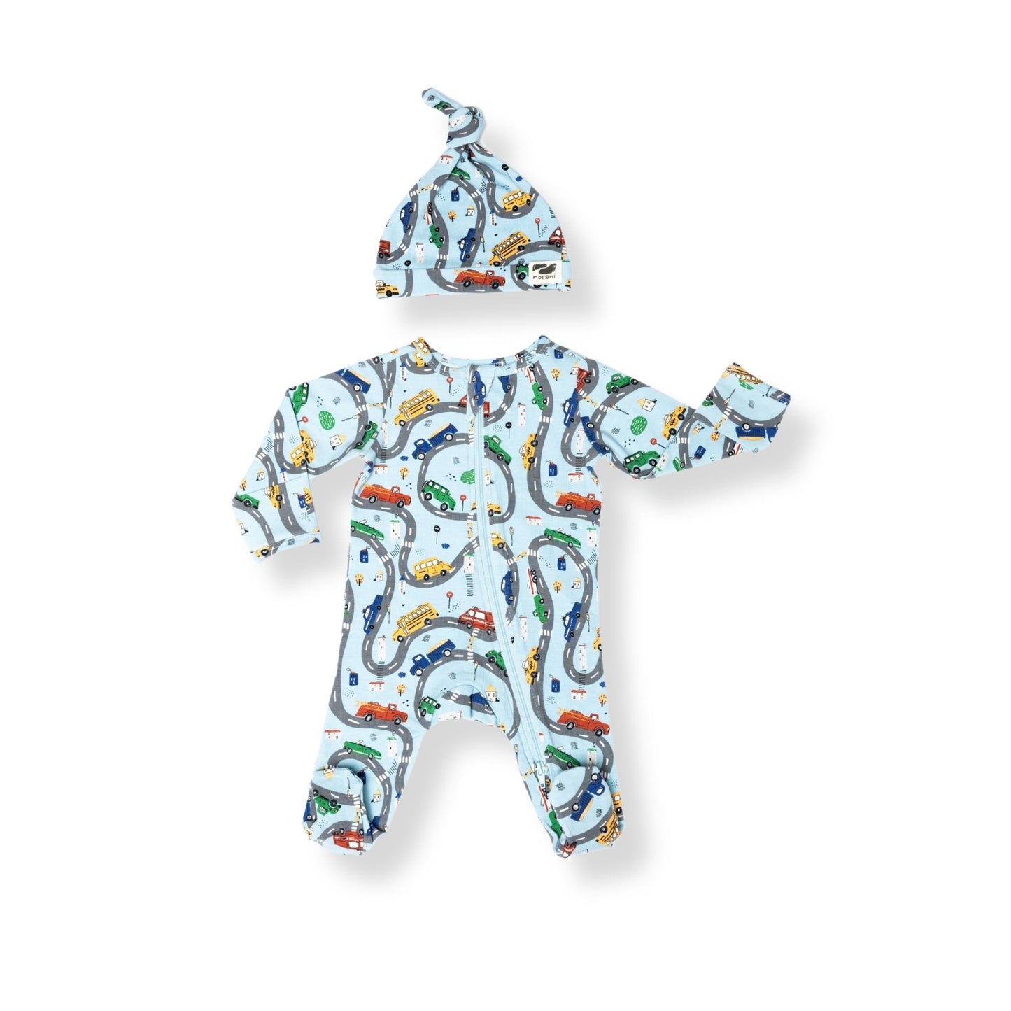Organic Footed Baby Sleeper - Cars
