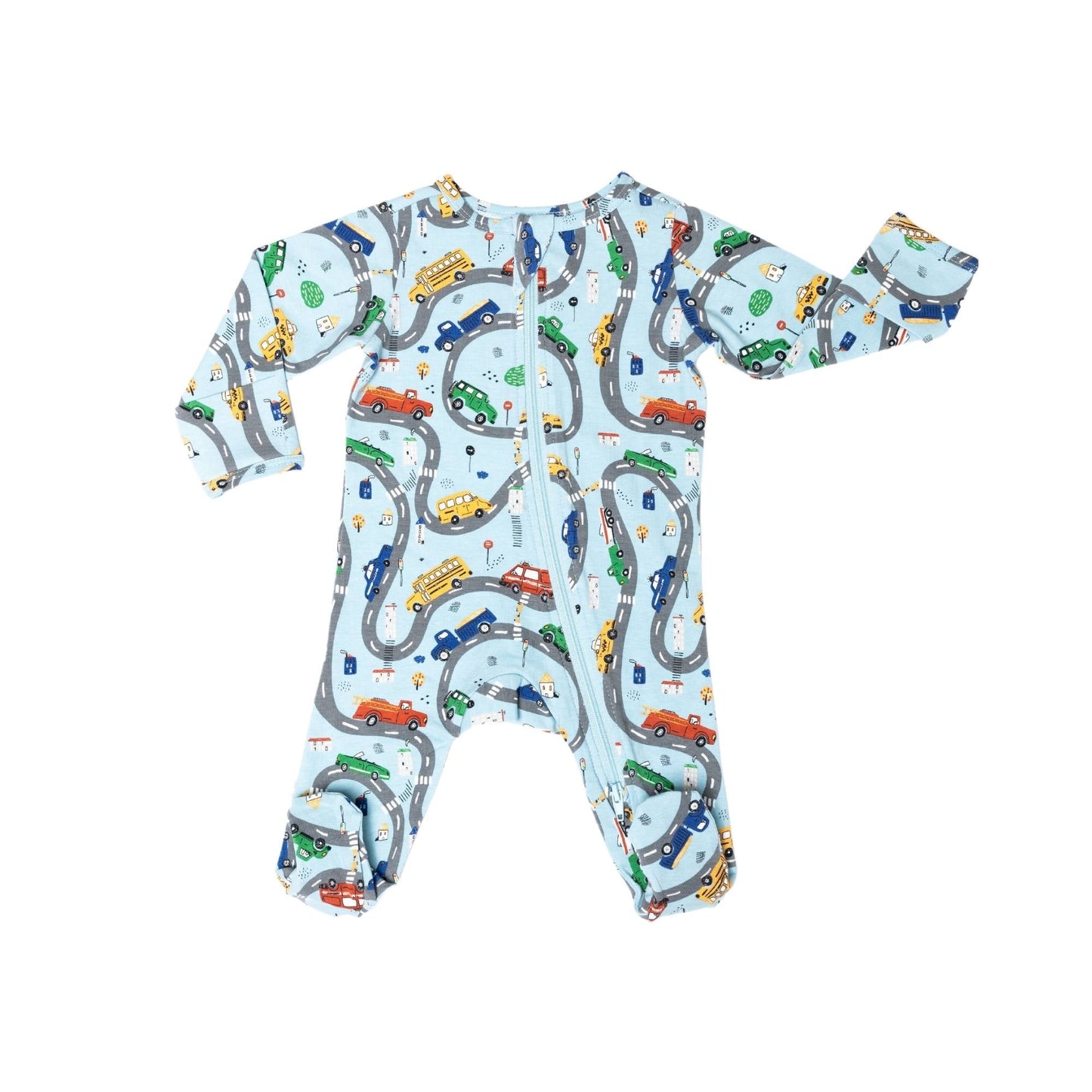 Organic Footed Baby Sleeper - Cars