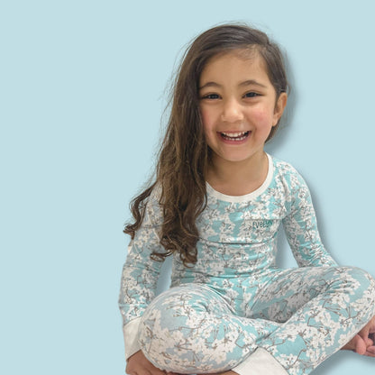 Organic Kids Pajamas - Cherry Blossoms