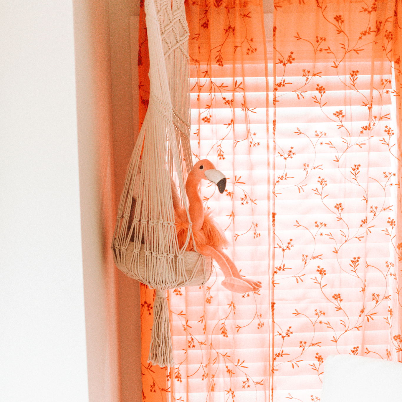 Organic Macrame Toy Hanging Basket