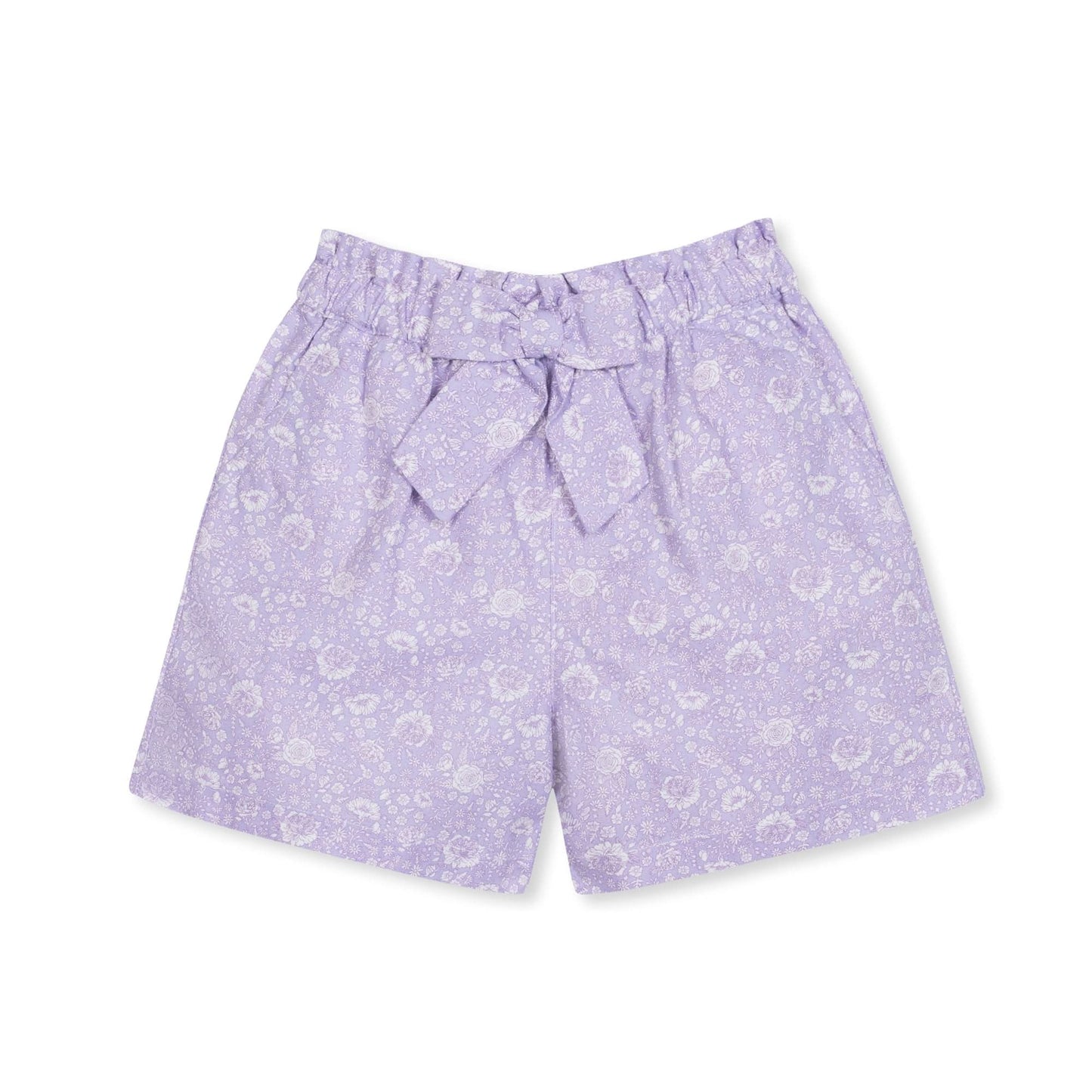 Girls Linen Pull-On Paperbag Shorts