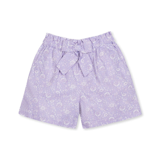 Girls Linen Pull-On Paperbag Shorts