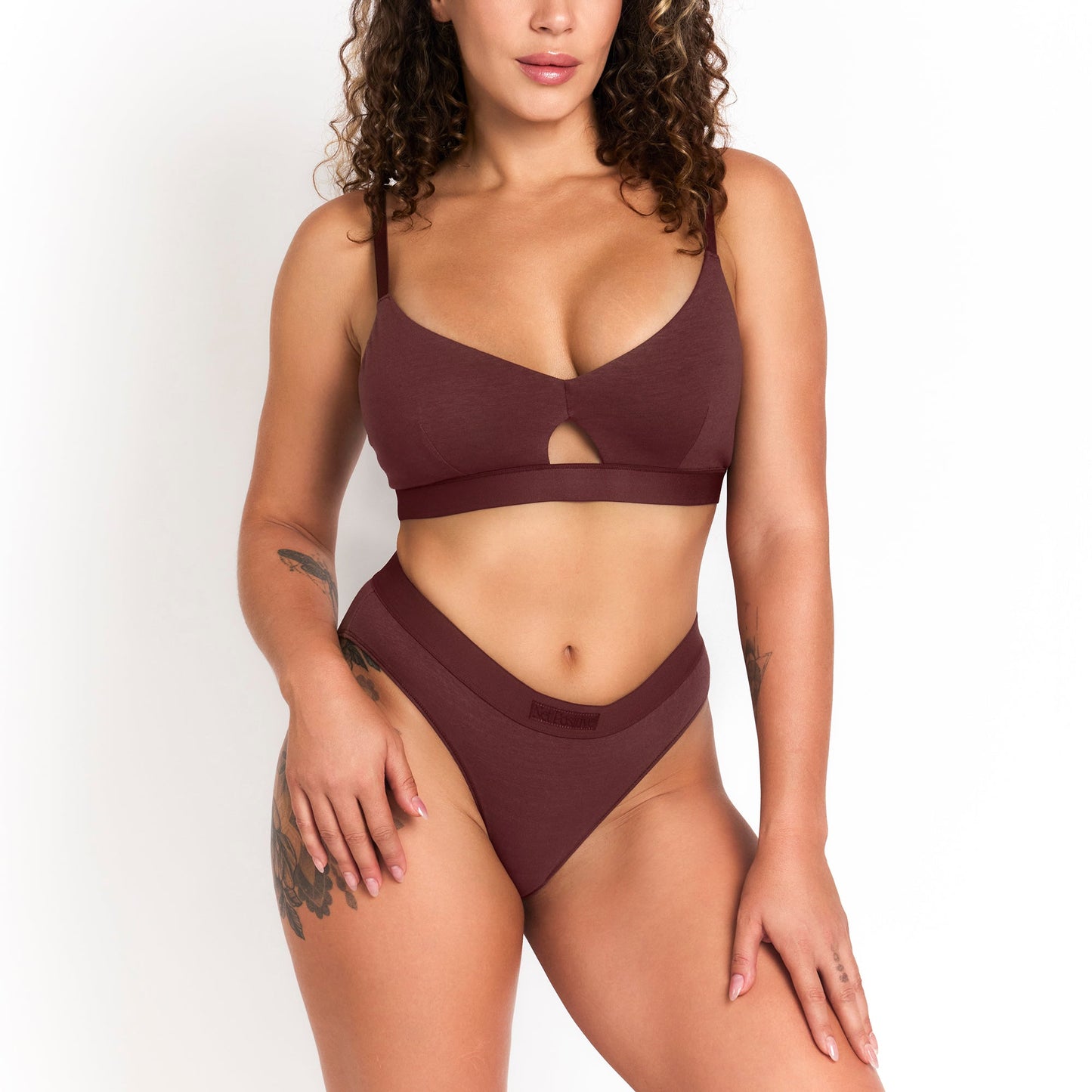 Organic Women's Keyhole Bra - Sour Cherry