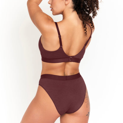 Organic Women's Keyhole Bra - Sour Cherry